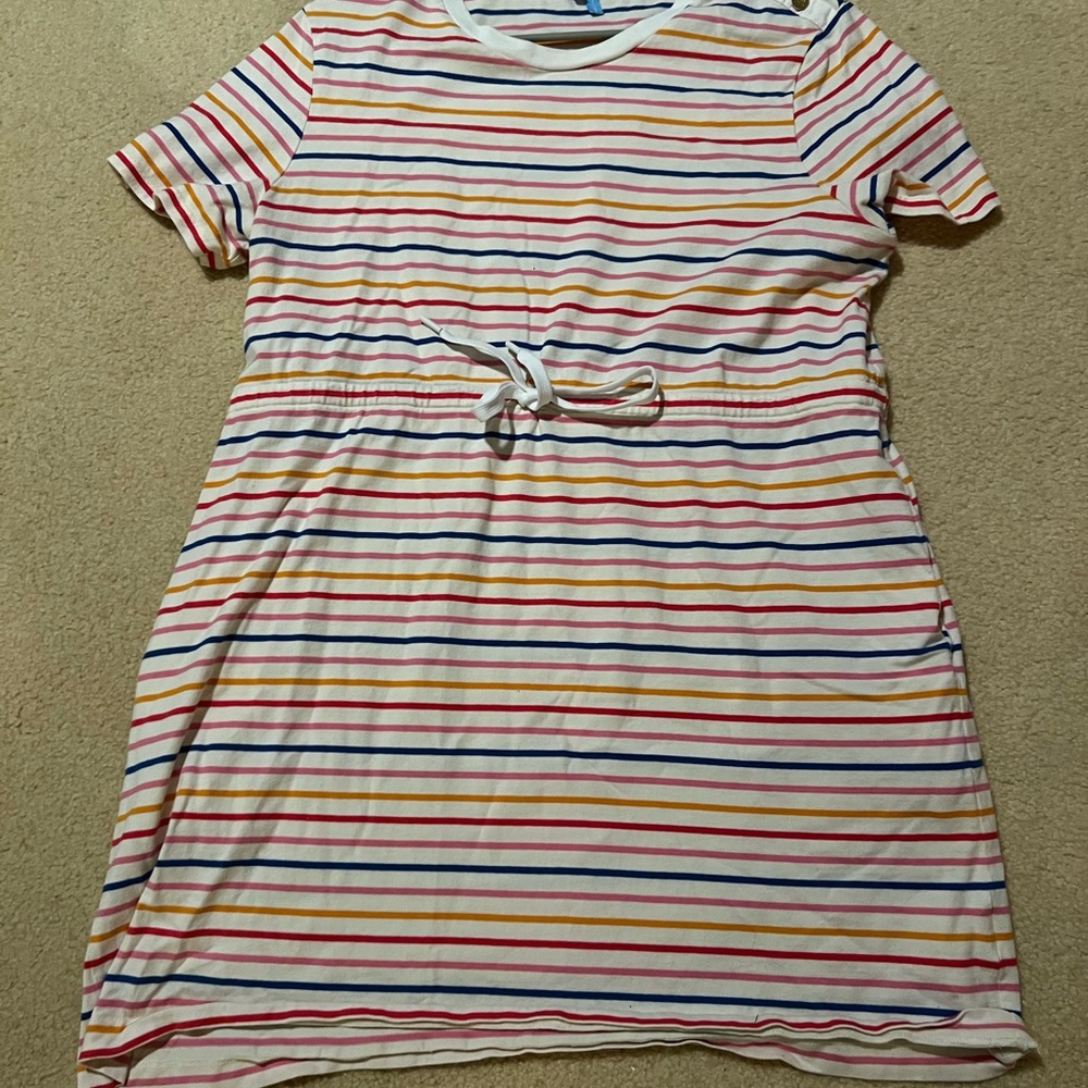 Draper James Multicolor Striped Kids Dress